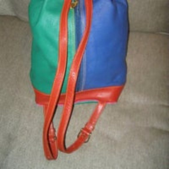❤️LA TOUR EIFFEL RED BLUE GREEN DRAWSTRING BUCKET BACKPACK BAG PURSE main image 7